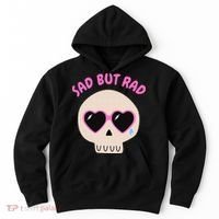 Sad But Rad Teens Kawaii Pastel Goth Cute Skull Hoodie thumb 0