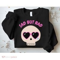 Sad But Rad Teens Kawaii Pastel Goth Cute Skull Sweatshirt thumb 2