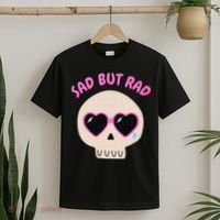 Sad But Rad Teens Kawaii Pastel Goth Cute Skull T-Shirt thumb 2