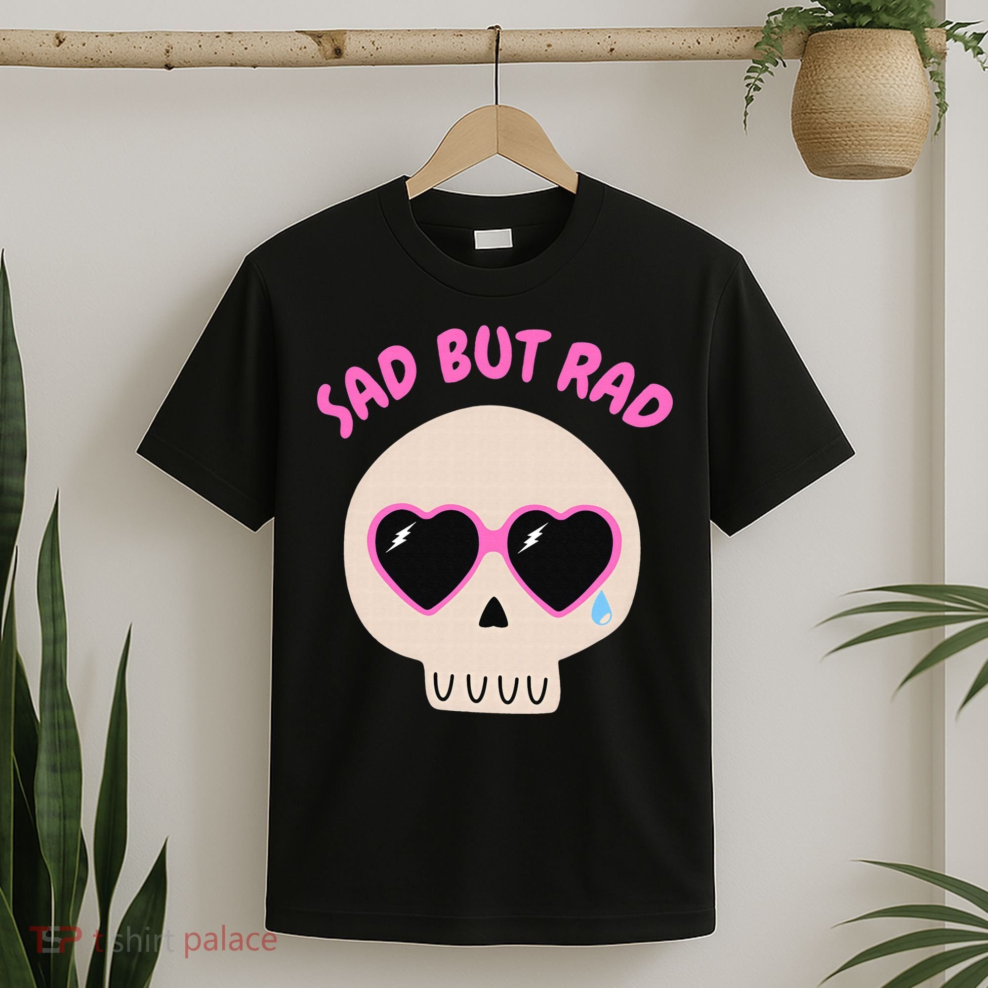 Sad But Rad Teens Kawaii Pastel Goth Cute Skull T-Shirt
