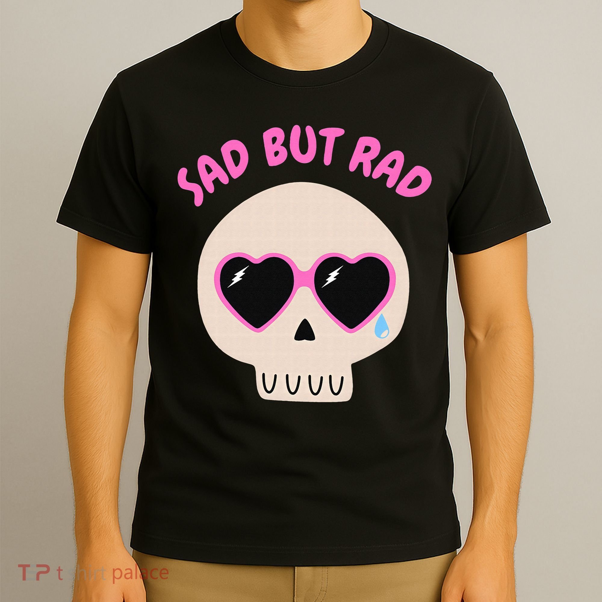 Sad But Rad Teens Kawaii Pastel Goth Cute Skull T-Shirt