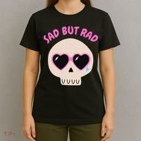 Sad But Rad Teens Kawaii Pastel Goth Cute Skull T-Shirt thumb 4