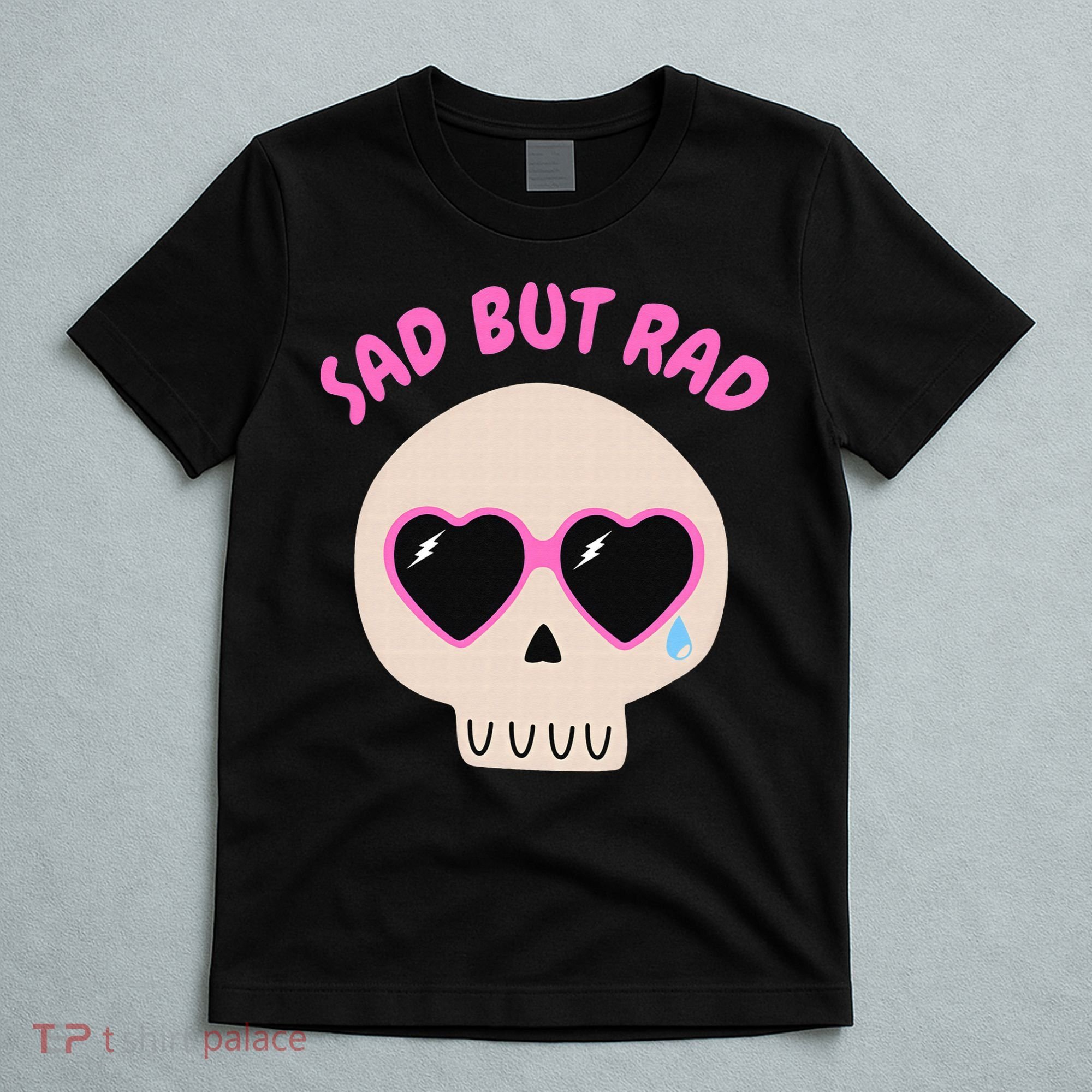 Sad But Rad Teens Kawaii Pastel Goth Cute Skull T-Shirt