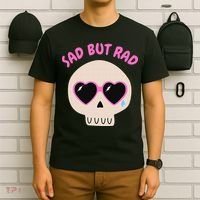 Sad But Rad Teens Kawaii Pastel Goth Cute Skull T-Shirt thumb 6