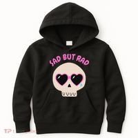 Sad But Rad Teens Kawaii Pastel Goth Cute Skull Kids Hoodie thumb 0