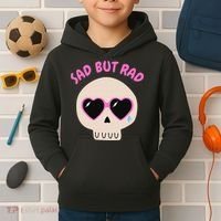 Sad But Rad Teens Kawaii Pastel Goth Cute Skull Kids Hoodie thumb 2