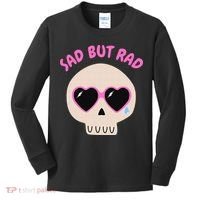 Sad But Rad Teens Kawaii Pastel Goth Cute Skull Kids Long Sleeve Shirt thumb 0