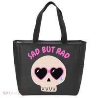 Sad But Rad Teens Kawaii Pastel Goth Cute Skull Tote Bag thumb 0