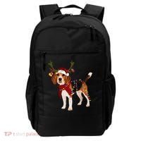 Santa Beagle Reindeer Light Christmas Gift Backpack thumb 0