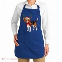 Santa Beagle Reindeer Light Christmas Gift Apron thumb 2