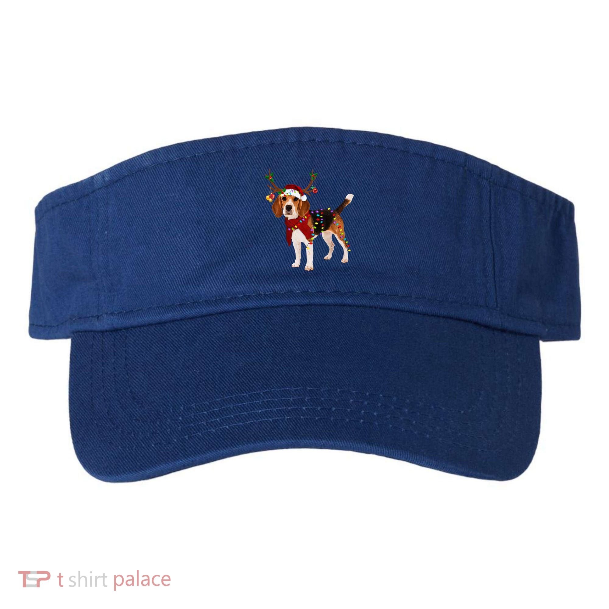 Santa Beagle Reindeer Light Christmas Gift Visor
