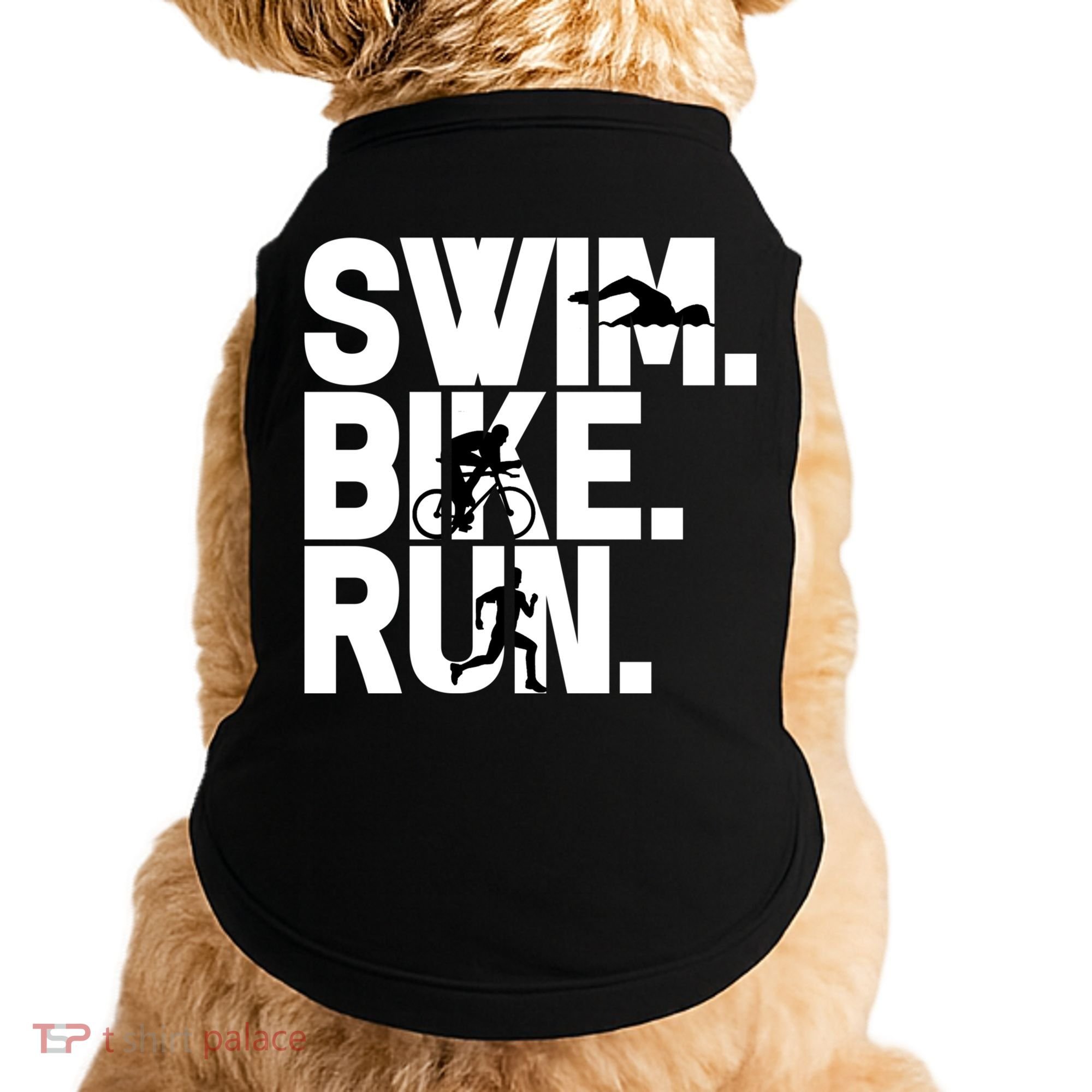 Swim Bike Run Triathlon Triathlete Athletics Gift Doggie Tank
