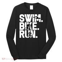 Swim Bike Run Triathlon Triathlete Athletics Gift Long Sleeve Shirt thumb 0