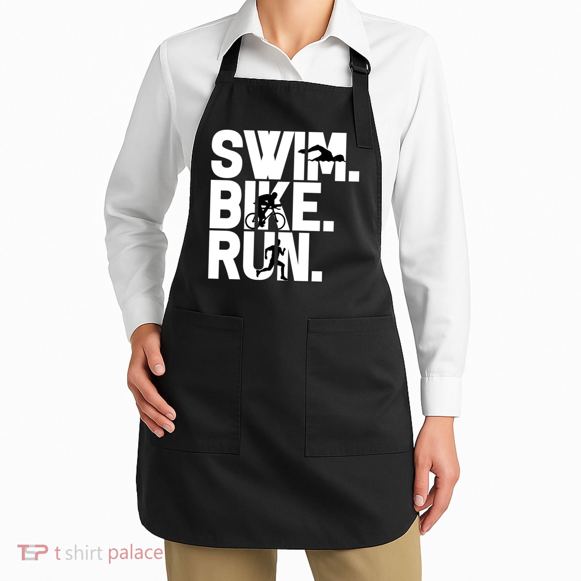 Swim Bike Run Triathlon Triathlete Athletics Gift Apron