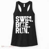 Swim Bike Run Triathlon Triathlete Athletics Gift Women's Tank Top thumb 0