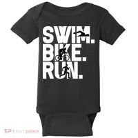 Swim Bike Run Triathlon Triathlete Athletics Gift Baby Bodysuit thumb 0