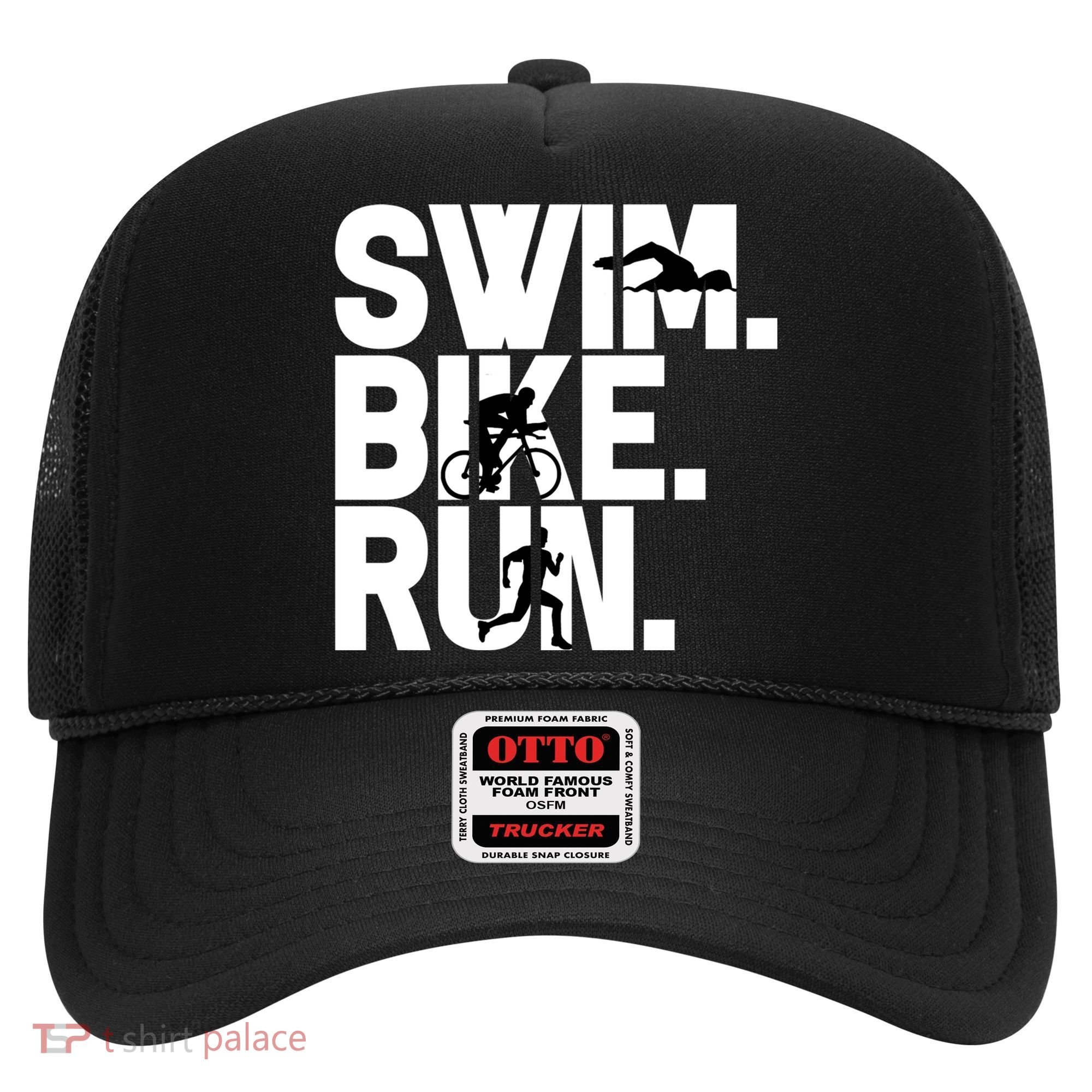 Swim Bike Run Triathlon Triathlete Athletics Gift Hat