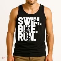 Swim Bike Run Triathlon Triathlete Athletics Gift Tank Top thumb 3
