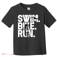 Swim Bike Run Triathlon Triathlete Athletics Gift Toddler T-Shirt thumb 0
