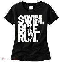 Swim Bike Run Triathlon Triathlete Athletics Gift Women's T-Shirt thumb 0