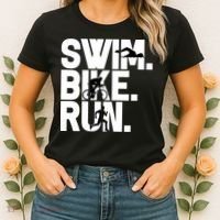 Swim Bike Run Triathlon Triathlete Athletics Gift Women's T-Shirt thumb 2