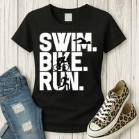 Swim Bike Run Triathlon Triathlete Athletics Gift Women's T-Shirt thumb 3