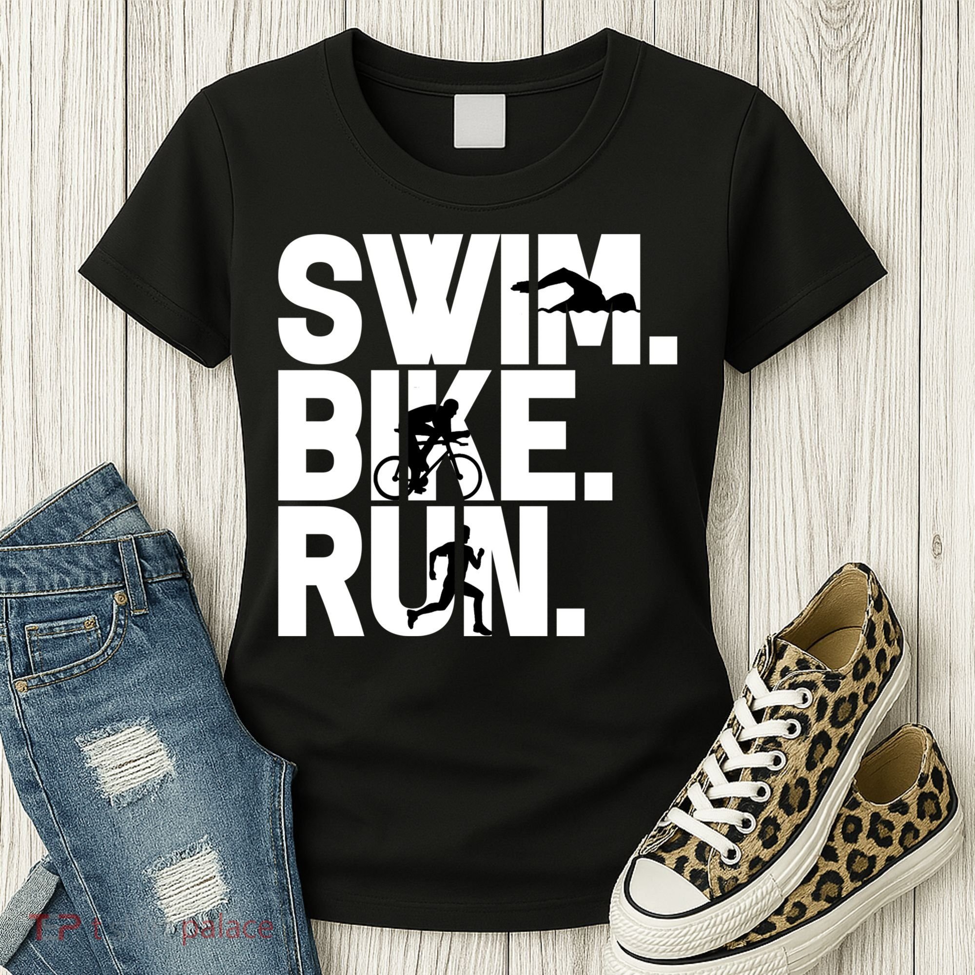 Swim Bike Run Triathlon Triathlete Athletics Gift Women's T-Shirt