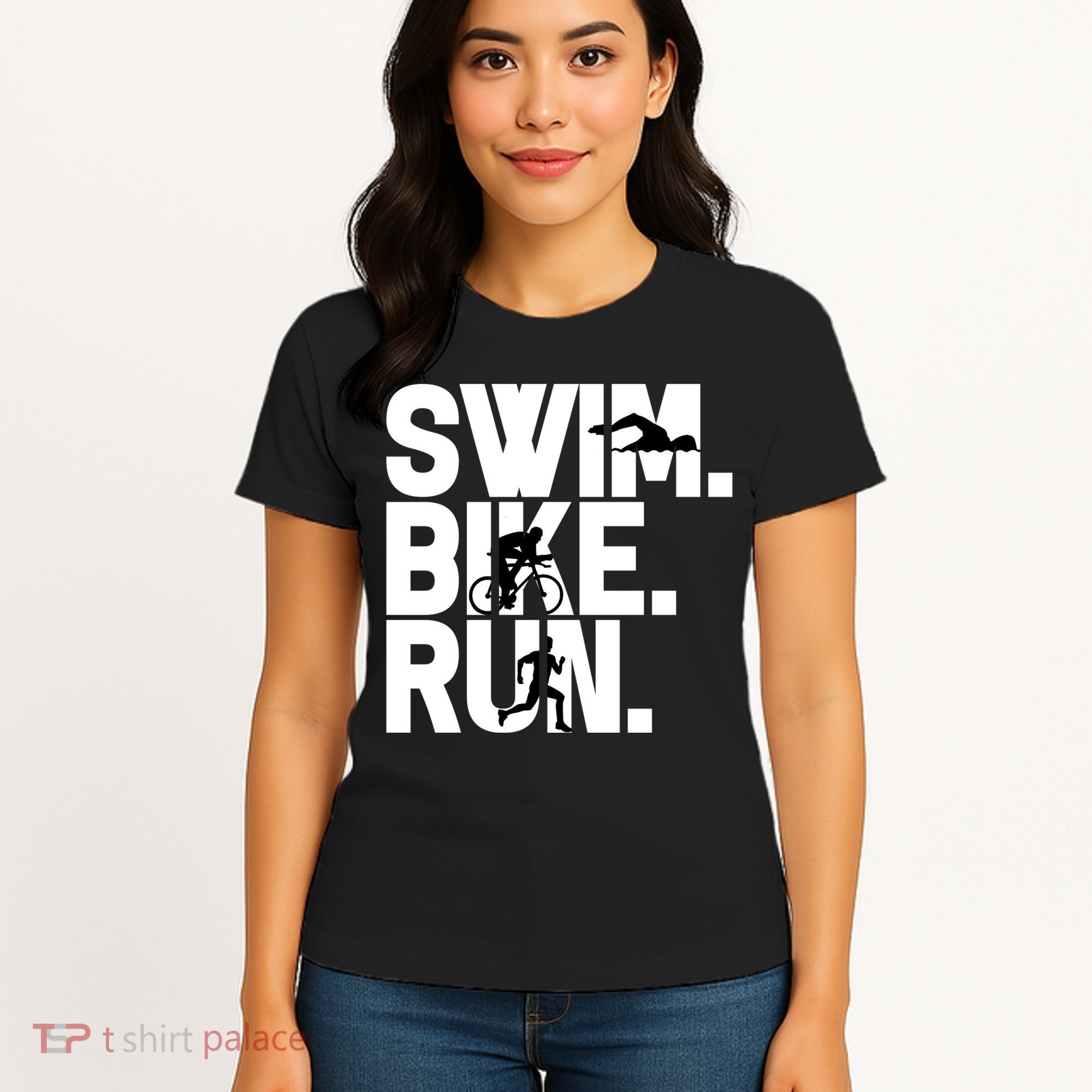 Swim Bike Run Triathlon Triathlete Athletics Gift Women's T-Shirt