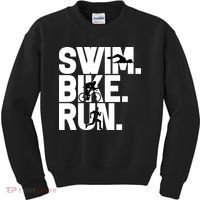 Swim Bike Run Triathlon Triathlete Athletics Gift Kids Sweatshirt thumb 0