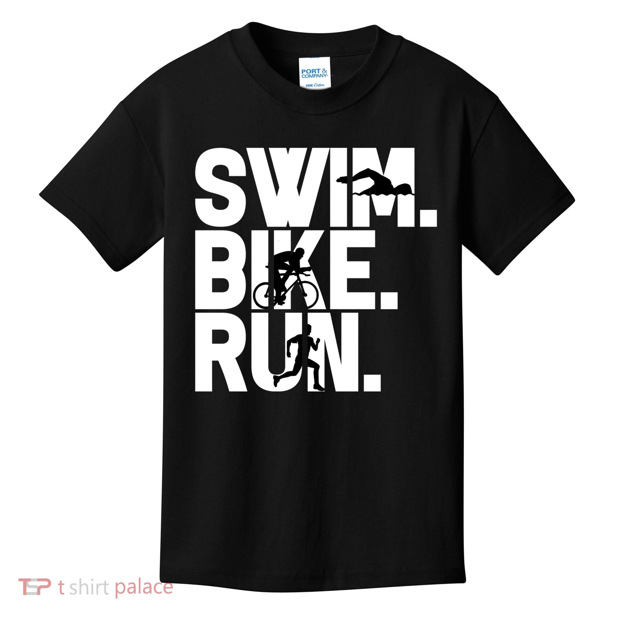 Swim Bike Run Triathlon Triathlete Athletics Gift Kids T-Shirt