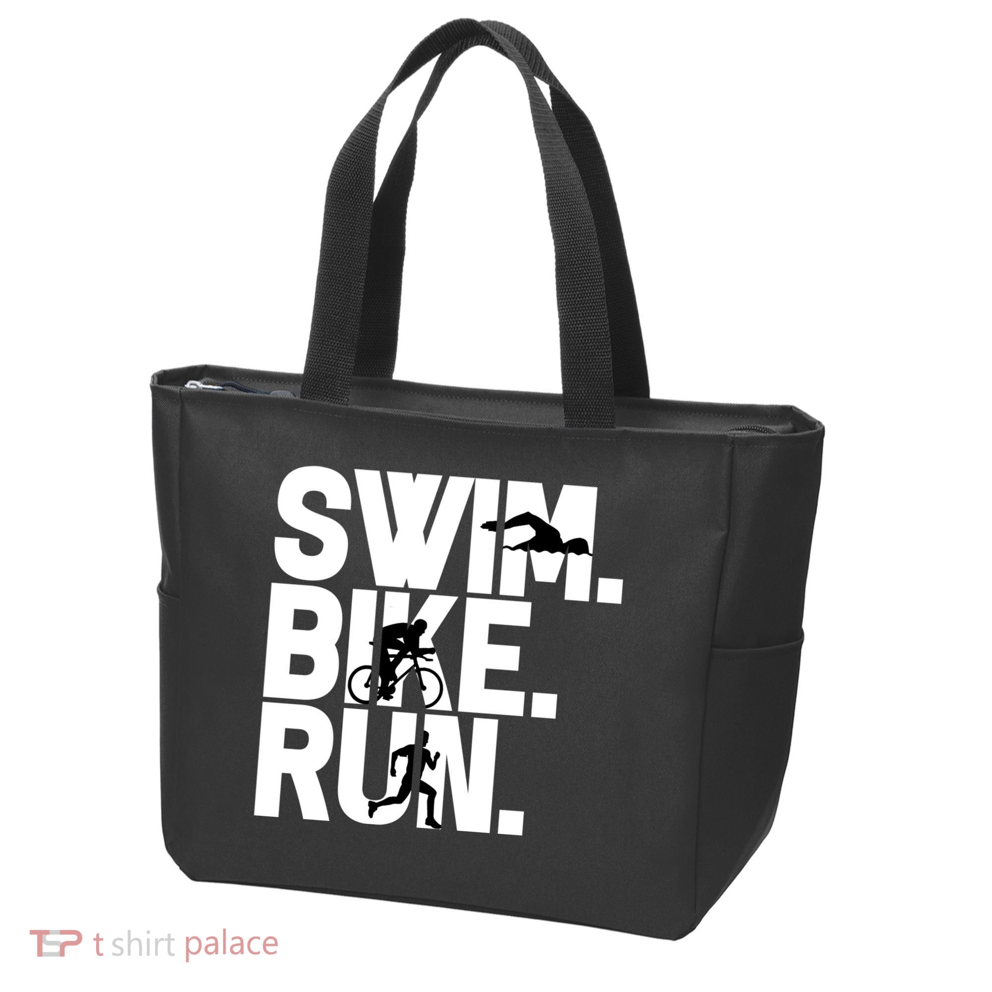Swim Bike Run Triathlon Triathlete Athletics Gift Tote Bag