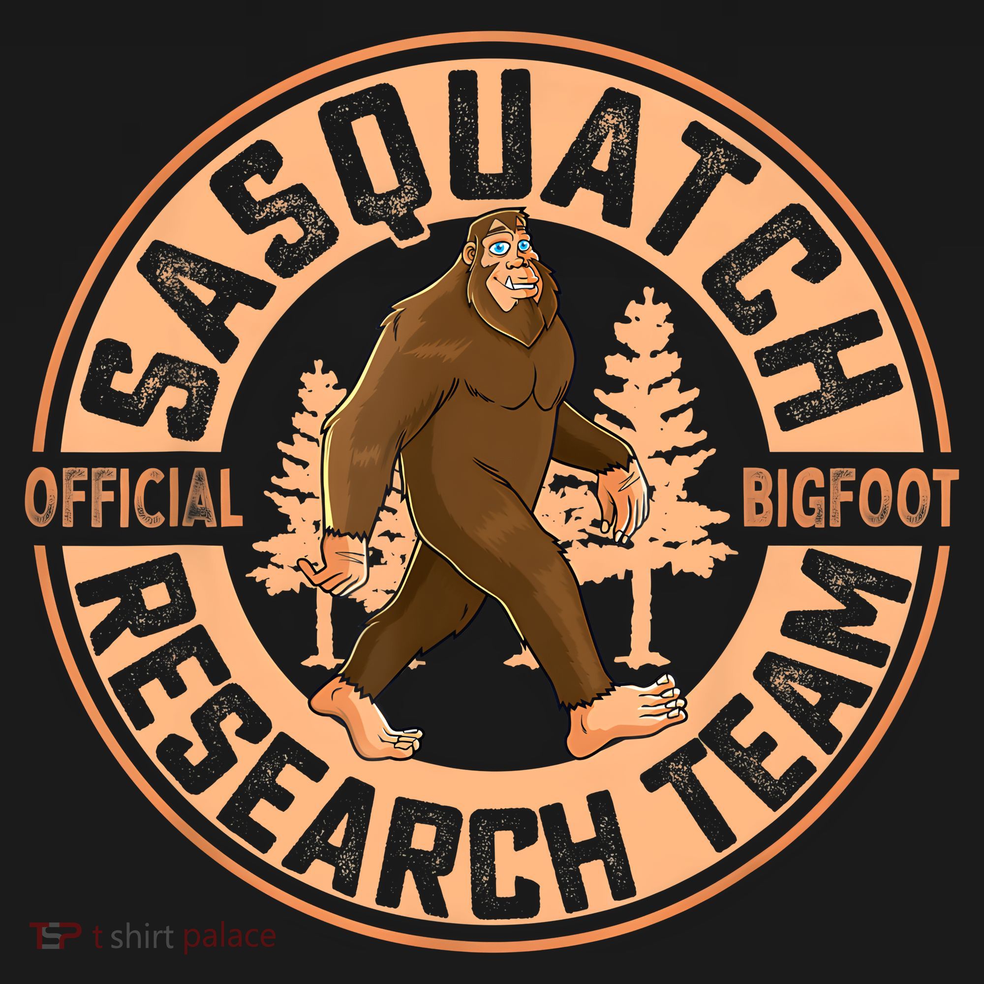 Sasquatch Bigfoot Research Team Men Women Kids T-Shirt