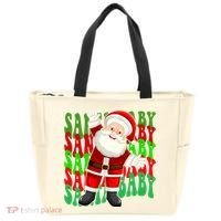 Santa Baby Retro Holiday Festive Cute Tote Bag thumb 0
