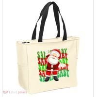 Santa Baby Retro Holiday Festive Cute Tote Bag thumb 2