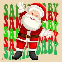 Santa Baby Retro Holiday Festive Cute Tote Bag thumb 4