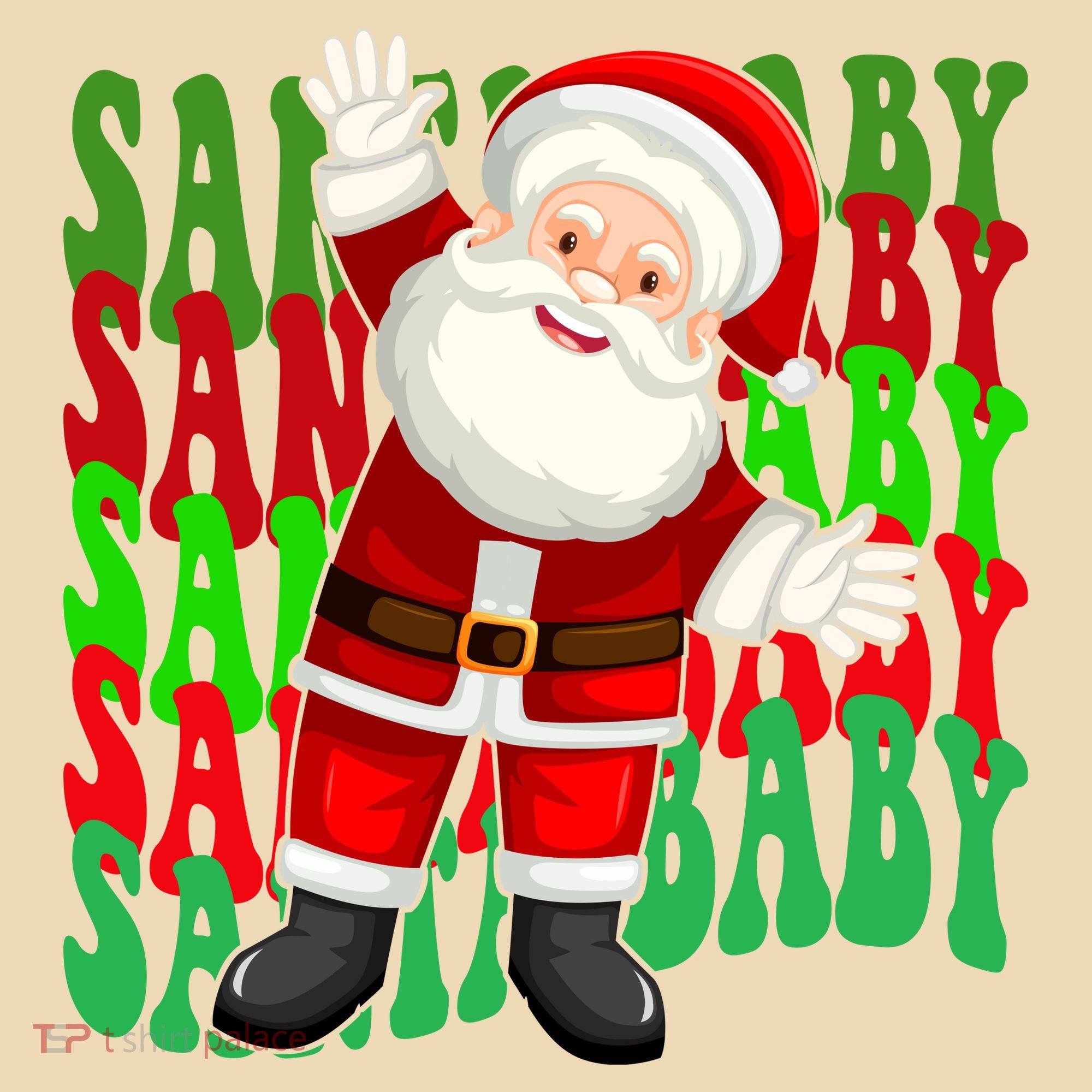 Santa Baby Retro Holiday Festive Cute Tote Bag