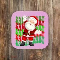 Santa Baby Retro Holiday Festive Cute Coaster thumb 0