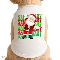 Santa Baby Retro Holiday Festive Cute Doggie Tank thumb 0
