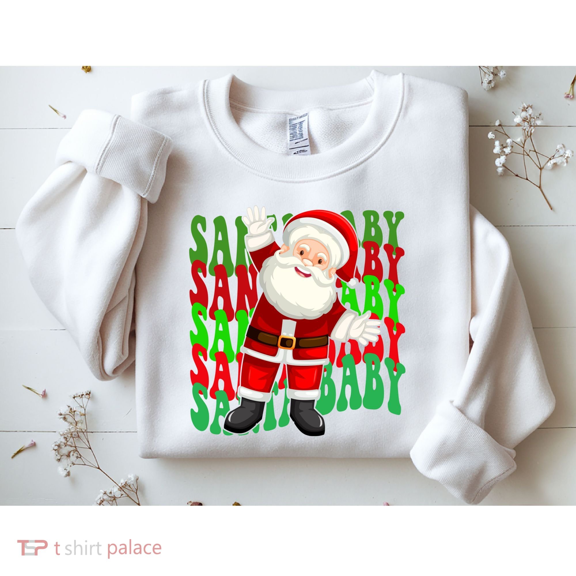 Santa Baby Retro Holiday Festive Cute Sweatshirt