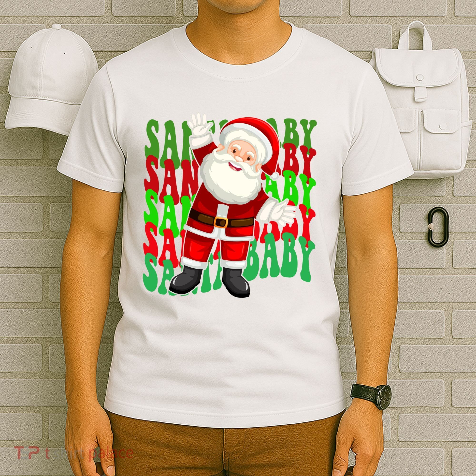 Santa Baby Retro Holiday Festive Cute T-Shirt