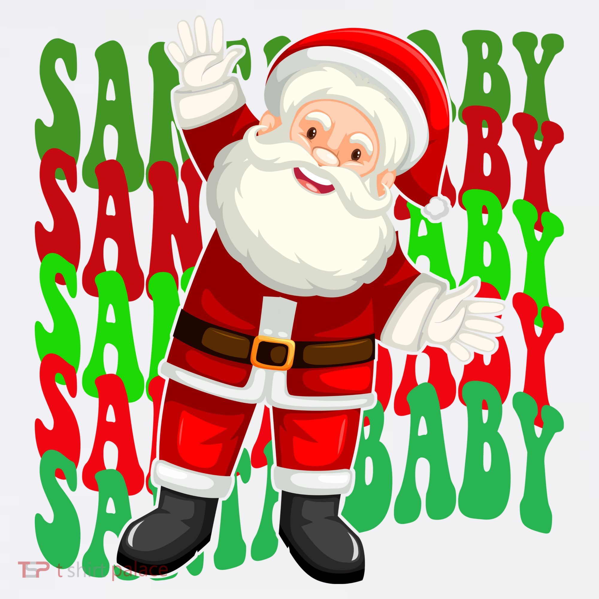 Santa Baby Retro Holiday Festive Cute T-Shirt
