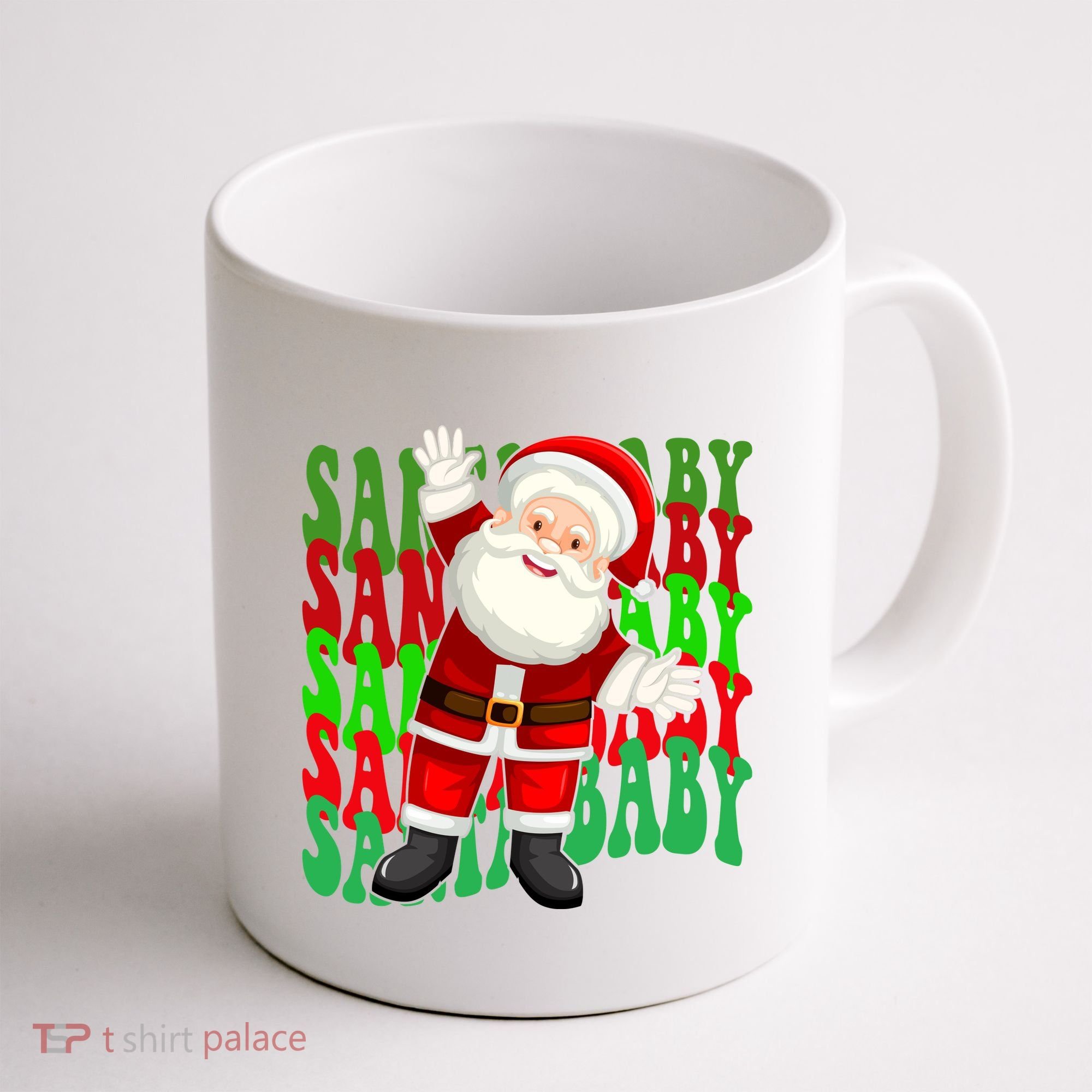 Santa Baby Retro Holiday Festive Cute Coffee Mug