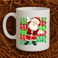 Santa Baby Retro Holiday Festive Cute Coffee Mug thumb 2