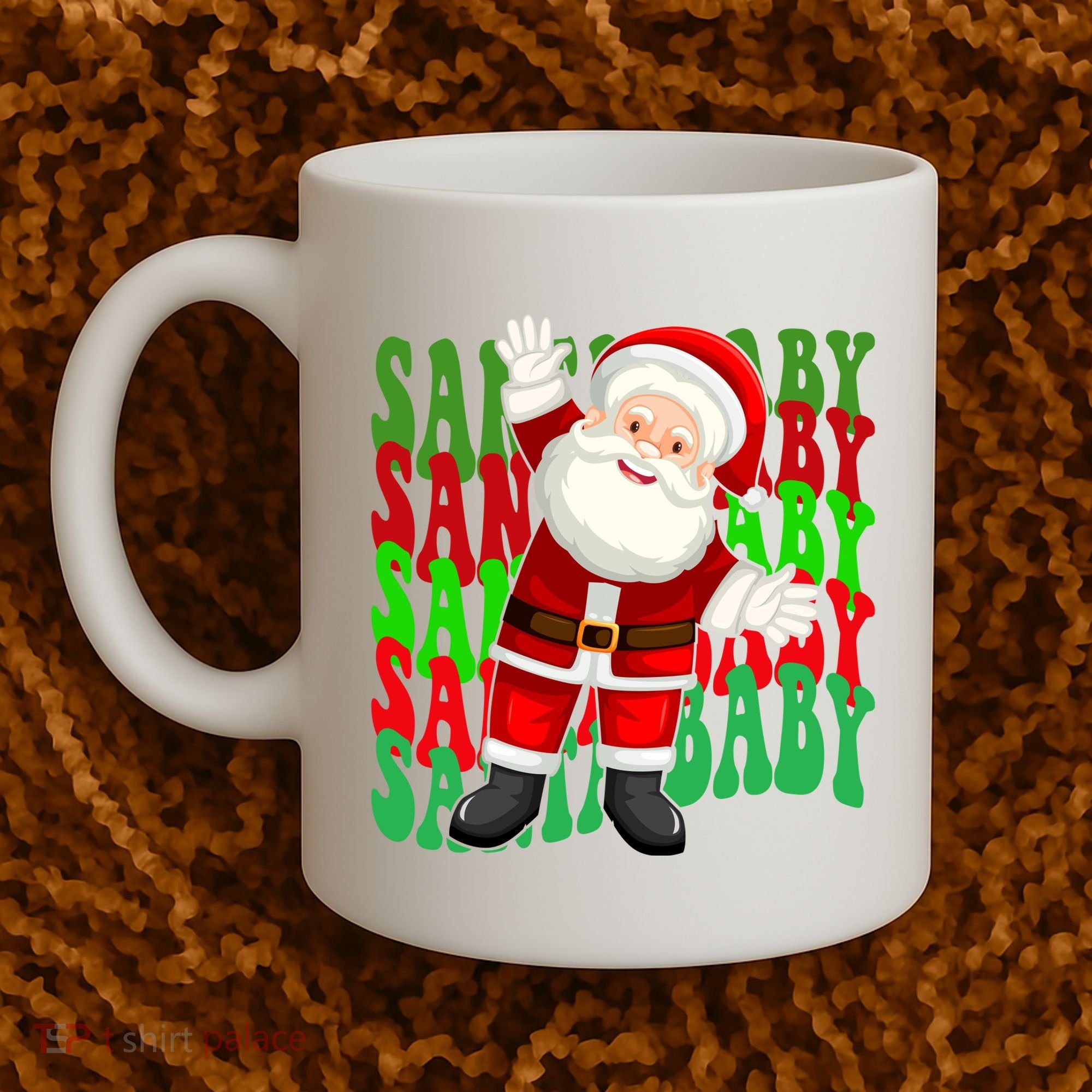 Santa Baby Retro Holiday Festive Cute Coffee Mug