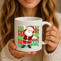 Santa Baby Retro Holiday Festive Cute Coffee Mug thumb 3