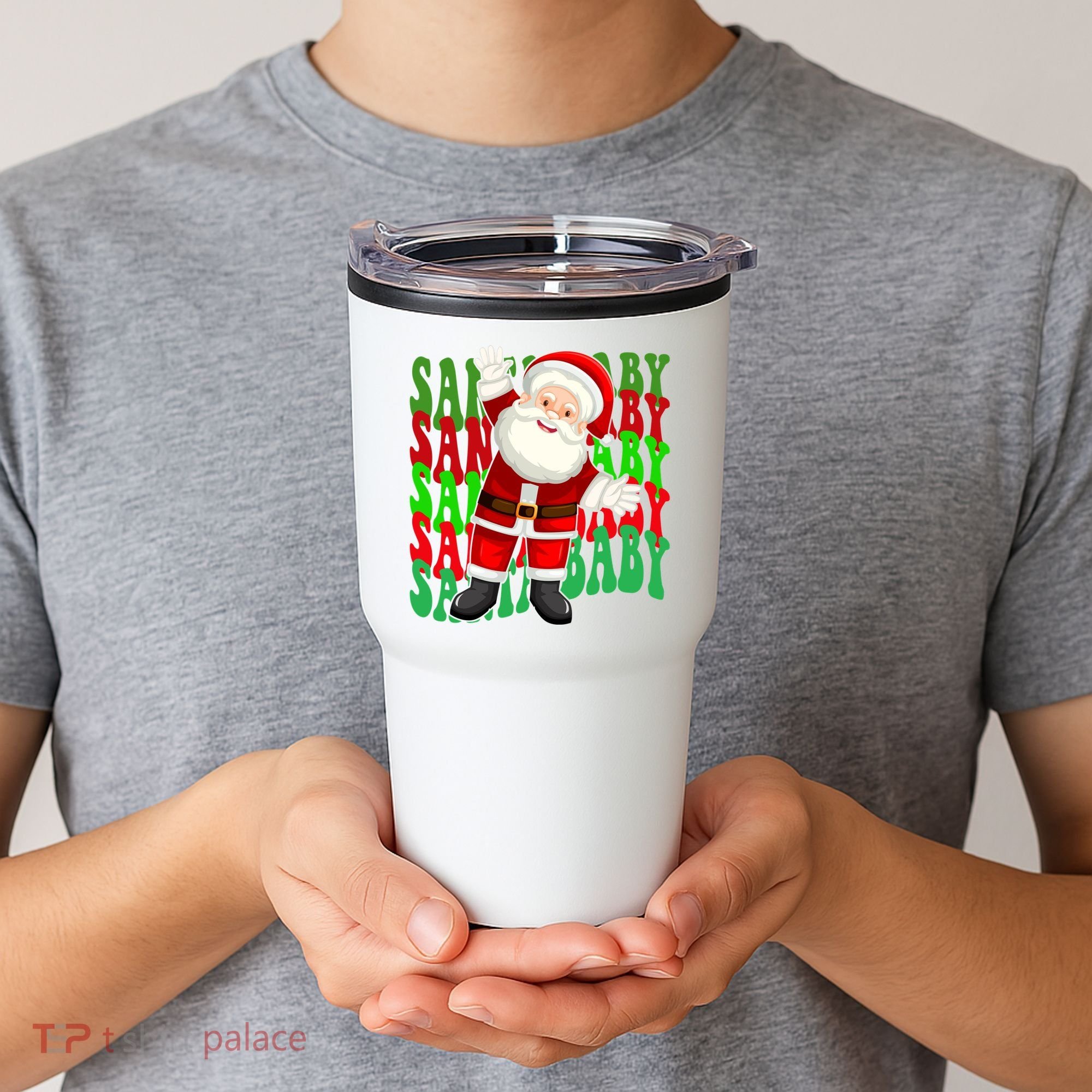 Santa Baby Retro Holiday Festive Cute Tumbler
