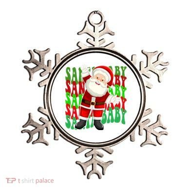 Santa Baby Retro Holiday Festive Cute Ornament