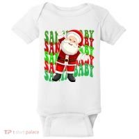 Santa Baby Retro Holiday Festive Cute Baby Bodysuit thumb 0