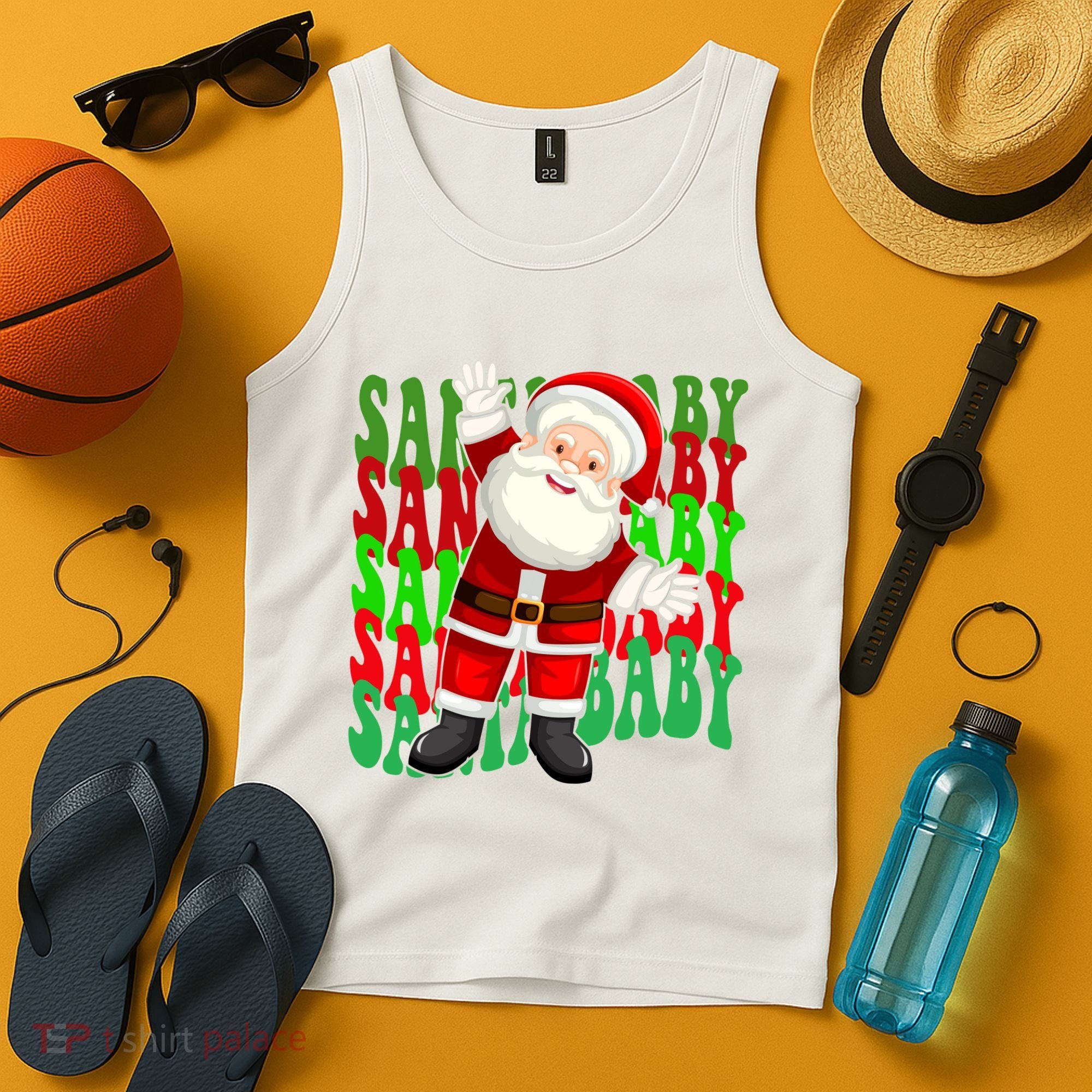 Santa Baby Retro Holiday Festive Cute Tank Top