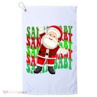 Santa Baby Retro Holiday Festive Cute Golf Towel thumb 0